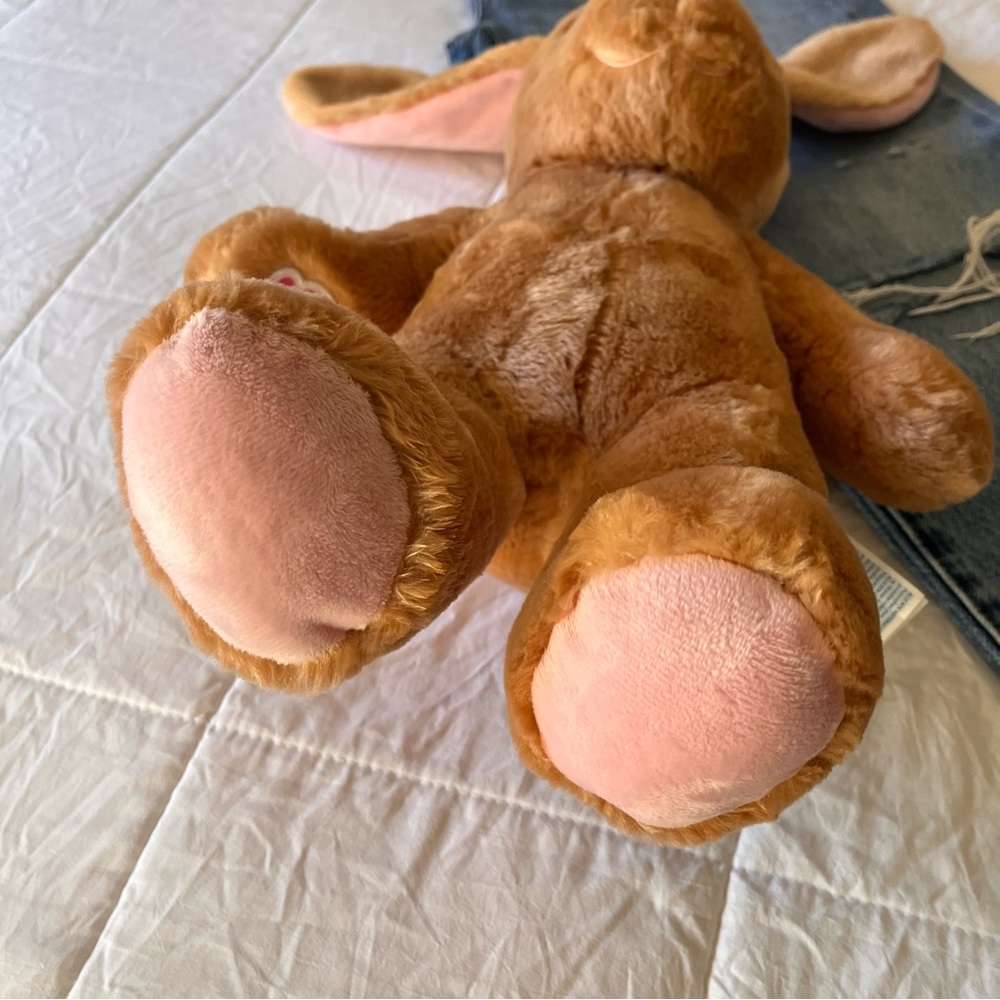 Build A Bear Brown Bunny Rabbit Long Pink Ears Plush Stuffed‎ Animal Pawlette - Picture 4 of 6